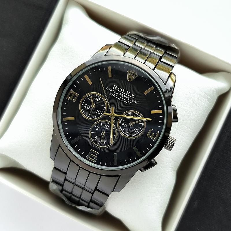 Чоловічий наручний годинник класичний, Чорний з чорним циферблатом ( код: IBW920BB )