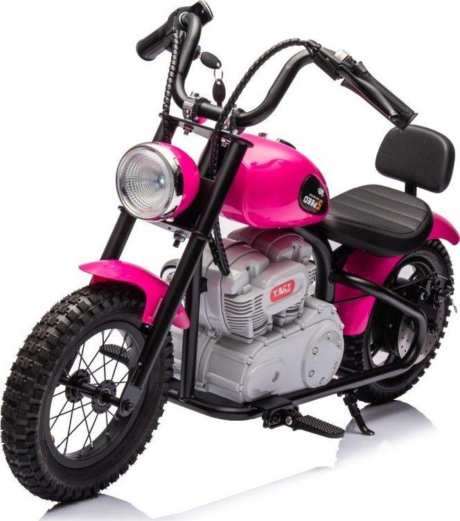 Дитячий акумуляторний мотоцикл SPEED Power Рожевий, фото 1