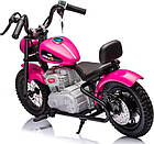 Дитячий акумуляторний мотоцикл SPEED Power Рожевий, фото 3