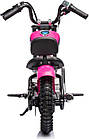 Дитячий акумуляторний мотоцикл SPEED Power Рожевий, фото 4