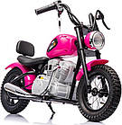 Дитячий акумуляторний мотоцикл SPEED Power Рожевий, фото 7