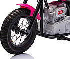 Дитячий акумуляторний мотоцикл SPEED Power Рожевий, фото 9
