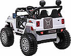 Дитячий акумуляторний позашляховик OFF ROAD Білий, фото 4