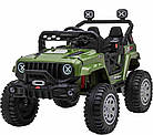 Дитячий акумуляторний позашляховик OFF ROAD Зелений, фото 2