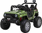 Дитячий акумуляторний позашляховик OFF ROAD Зелений, фото 3