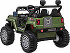 Дитячий акумуляторний позашляховик OFF ROAD Зелений, фото 8