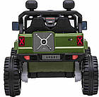 Дитячий акумуляторний позашляховик OFF ROAD Зелений, фото 9