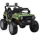Дитячий акумуляторний позашляховик OFF ROAD Зелений, фото 10