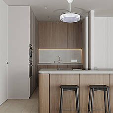 Люстра-вентилятор біла з пультом 80W 48см (94-3070 (48) WH), фото 3