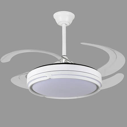 Люстра-вентилятор біла з пультом 80W 48см (94-3070 (48) WH), фото 1