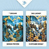 Картина за номерами Пейзаж. Засніжені гори з фарбами металік 40*50 см Орігамі LW 3407, фото 4