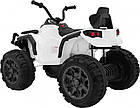 Дитячий акумуляторний квадроцикл 2,4 ГГц Білий, фото 4
