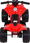 Дитячий акумуляторний квадроцикл Little Monster Червоний 25 Вт привід, фото 5