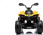 Дитячий акумуляторний квадроцикл Maverick Quad Жовтий, фото 5