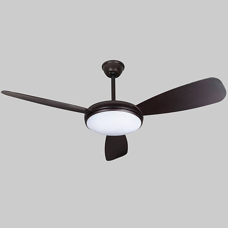 Люстра-вентилятор чорна з пультом 30W 130см (94-7102 (52) BK), фото 1