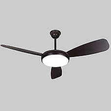 Люстра-вентилятор чорна з пультом 30W 130см (94-7102 (52) BK), фото 5