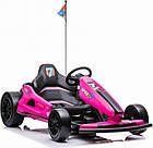 Дитячий акумуляторний картинг Speed 7 Drift King Рожевий, фото 4