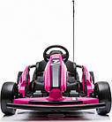 Дитячий акумуляторний картинг Speed 7 Drift King Рожевий, фото 5