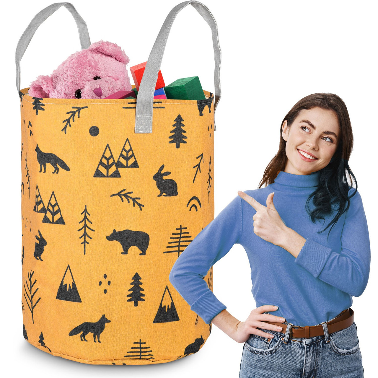 Кошик для іграшок Nukido помаранчевий, фото 1