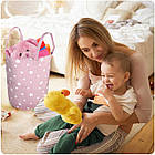 Кошик для іграшок Nukido рожевий з зірками, фото 6