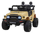 Toyota FJ Cruiser для дітей бежевий + пульт дистанційного керування + повний привід + LED аудіо + EVA + Free Start, фото 3