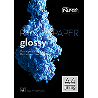 Глянцевий фотопапір A4 115 грам (100 аркушів) PAPIR Глянсовий фотопапір A4 115 грам