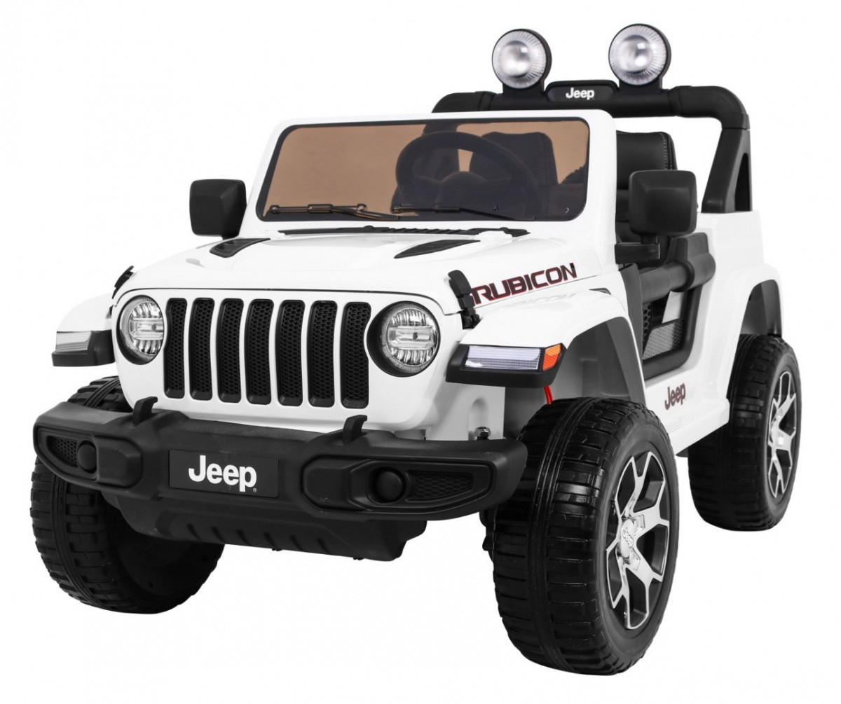 Дитяча акумуляторна машинка Jeep Wrangler Rubicon Біла, фото 1