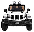 Дитяча акумуляторна машинка Jeep Wrangler Rubicon Біла, фото 2