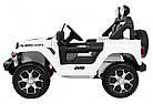 Дитяча акумуляторна машинка Jeep Wrangler Rubicon Біла, фото 3