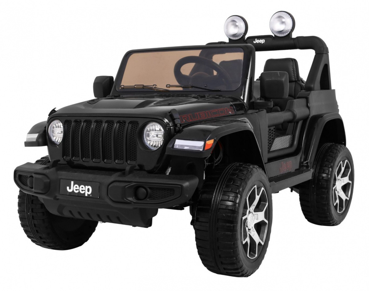 Дитяча акумуляторна машинка Jeep Wrangler Rubicon Чорна, фото 1