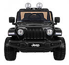 Дитяча акумуляторна машинка Jeep Wrangler Rubicon Чорна, фото 2