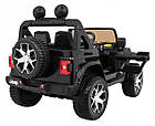 Дитяча акумуляторна машинка Jeep Wrangler Rubicon Чорна, фото 8
