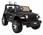 Дитяча акумуляторна машинка Jeep Wrangler Rubicon Чорна, фото 10