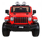 Дитяча акумуляторна машинка Jeep Wrangler Rubicon Червона, фото 2
