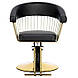 Перукарське крісло на круглій базі з підніжкою у чорно-золотому кольорі мод. Style Art Deco, фото 3