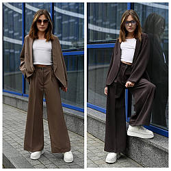 Класичний костюм для дівчат с штанами палаццо, розміри на рости 146 - 164