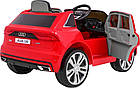 Дитяча акумуляторна машинка Audi Q8 Червона, фото 6
