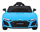 Дитяча акумуляторна машинка Audi R8 LIFT Синя, фото 3