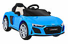 Дитяча акумуляторна машинка Audi R8 LIFT Синя, фото 9