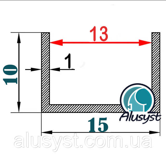 13мм / 15х10х1 швелер 50см / без покриття