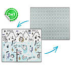 Килимок розкладний дитячий  180 x 150 x 1,5 см Nukido NK-342 Ліс-Геометрія блакитний, фото 5