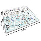 Килимок розкладний дитячий  180 x 150 x 1,5 см Nukido NK-342 Ліс-Геометрія блакитний, фото 6