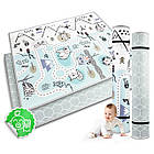 Килимок розкладний дитячий  180 x 150 x 1,5 см Nukido NK-342 Ліс-Геометрія блакитний, фото 10