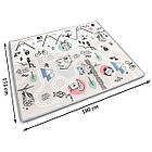 Килимок розкладний дитячий  180 x 150 x 1,5 см Nukido NK-342 Ліс-геометрія бежевий, фото 6