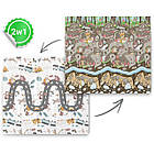 Килимок розкладний дитячий  200 x 180 x 1 см Nukido NK-340 Потяг-Земля, фото 5