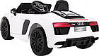 Дитяча акумуляторна машинка Audi R8 Spyder Біла, фото 2