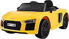 Дитяча акумуляторна машинка Audi R8 Spyder Жовта, фото 8