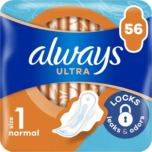 Гігієнічні прокладки Always Ultra Normal (Розмір 1) 56 шт., фото 1