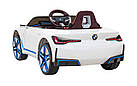 Дитячий автомобіль BMW i4 на акумуляторі Білий + Повільний старт + EVA + Екошкіра + Audio LED + Пульт, фото 5