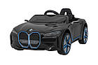 Дитяча акумуляторна машинка BMW i4 Чорна, фото 3